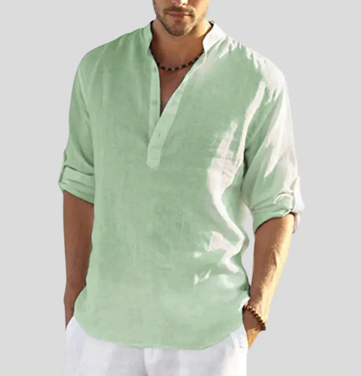 Heren overhemd linnen – Elegant casual overhemd voor zomer en feestgelegenheden