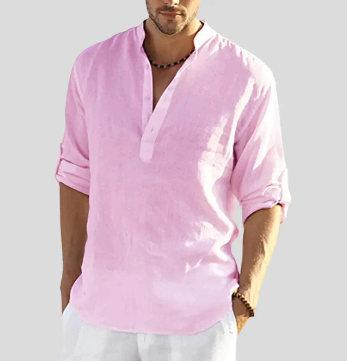 Heren overhemd linnen – Elegant casual overhemd voor zomer en feestgelegenheden