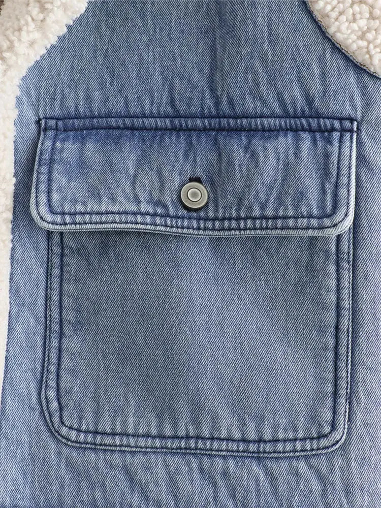 Dames Denim Vest – Stijlvol met Vo pockets voor Casual en Modebewuste Outfits