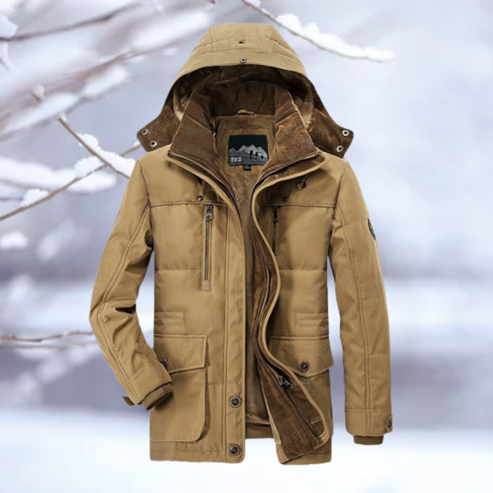 Heren gewatteerde jas – Warme winterjas met capuchon en trendy design