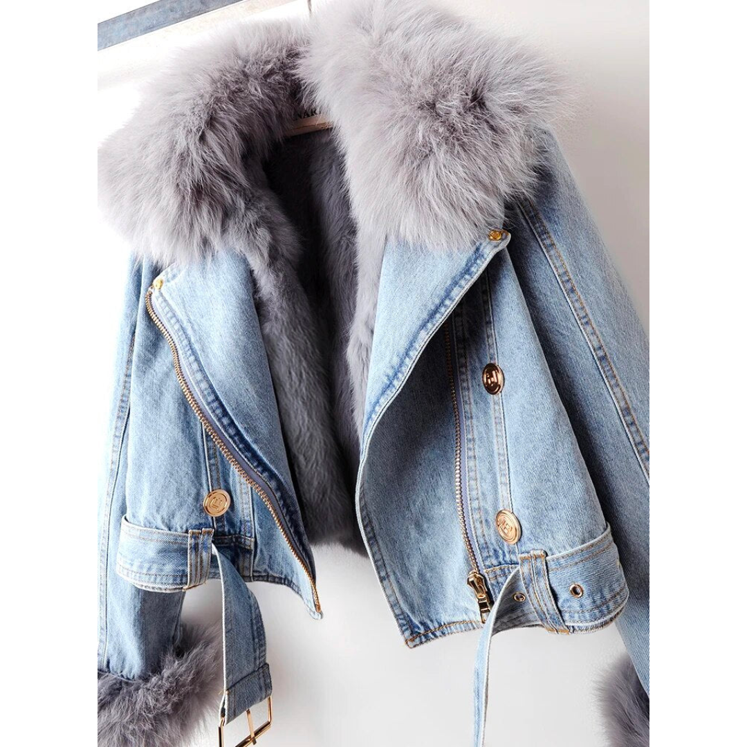 Jeansjack Dames met Riem – Stijlvol denim jasje voor casual en trendy outfits