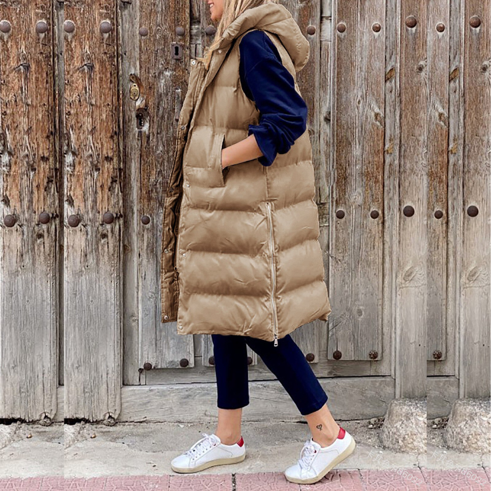 Pufferweste Dames – Lange gewatteerde vest voor koude dagen en casual stijl