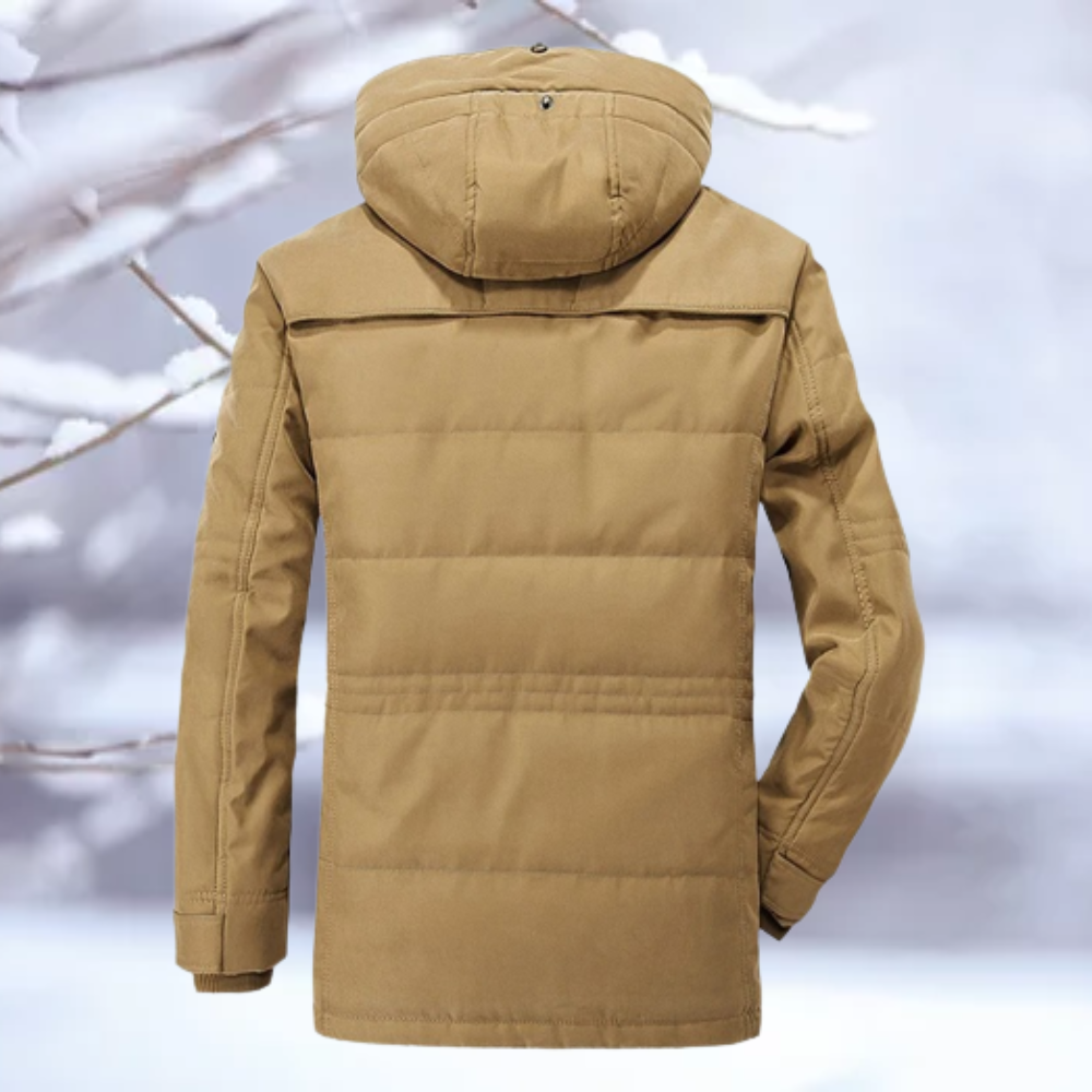 Heren gewatteerde jas – Warme winterjas met capuchon en trendy design
