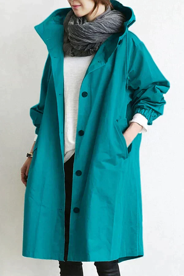 Trenchcoat Dames – Elegante Eengrijpige Trenchcoat van Katoen voor Herfst