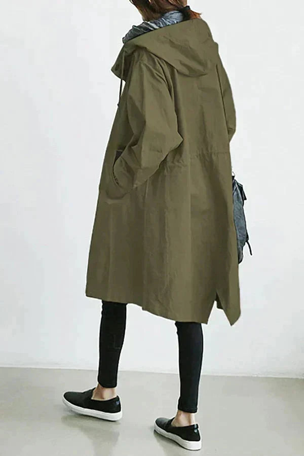 Trenchcoat Dames – Elegante Eengrijpige Trenchcoat van Katoen voor Herfst