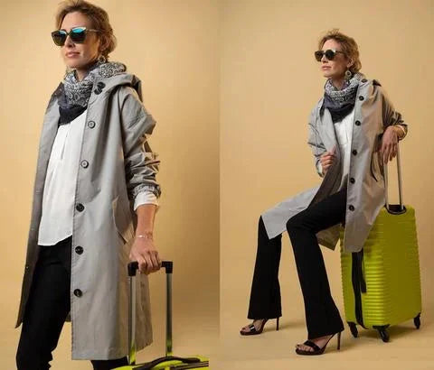Trenchcoat Dames – Elegante Eengrijpige Trenchcoat van Katoen voor Herfst