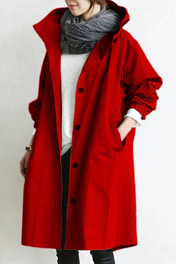Trenchcoat Dames – Elegante Eengrijpige Trenchcoat van Katoen voor Herfst