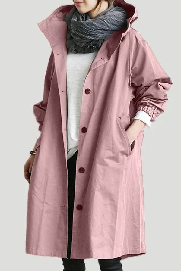 Trenchcoat Dames – Elegante Eengrijpige Trenchcoat van Katoen voor Herfst