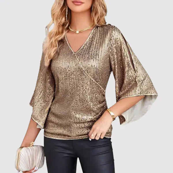 Glitter Top Dames – Glanzende Top voor Feestelijke Gelegenheden en Avondkleding