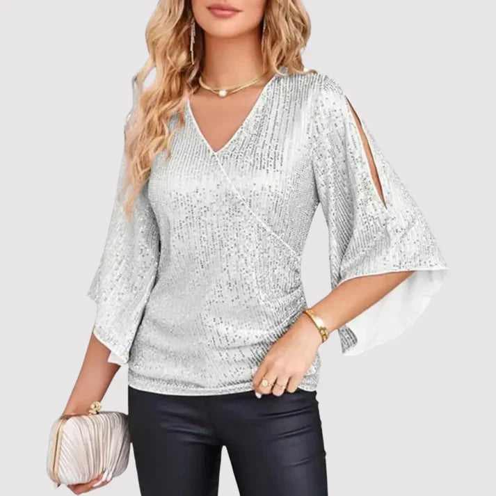 Glitter Top Dames – Glanzende Top voor Feestelijke Gelegenheden en Avondkleding
