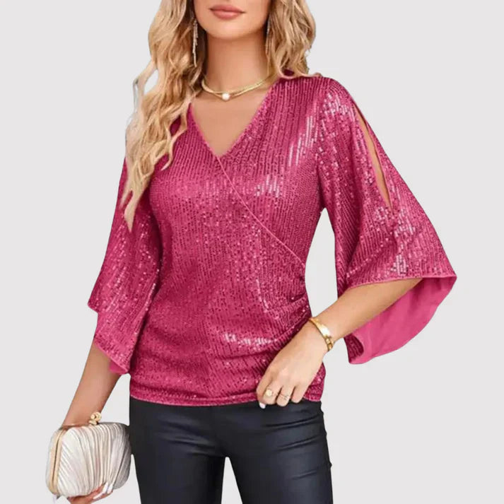 Glitter Top Dames – Glanzende Top voor Feestelijke Gelegenheden en Avondkleding
