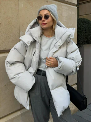 Dames Pufferjack met Capuchon – Oversized Winterjas voor Koud Weer