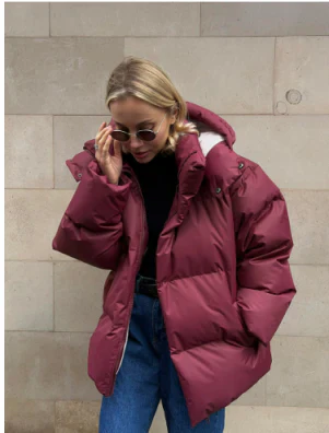 Dames Pufferjack met Capuchon – Oversized Winterjas voor Koud Weer