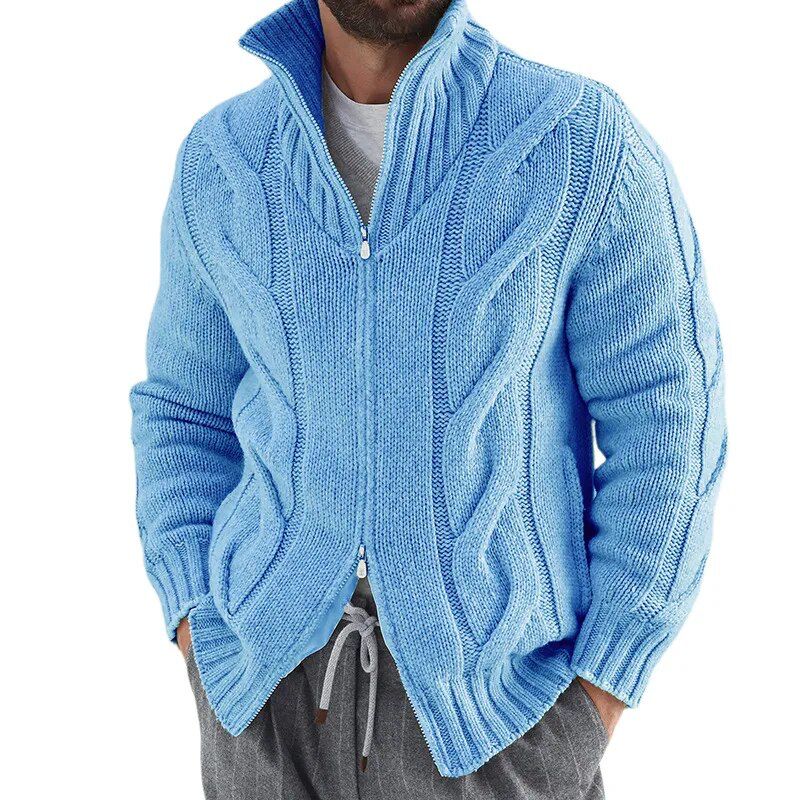 Rollkragen Cardigan heren – Stijlvolle gebreide trui voor casual en formele gelegenheden