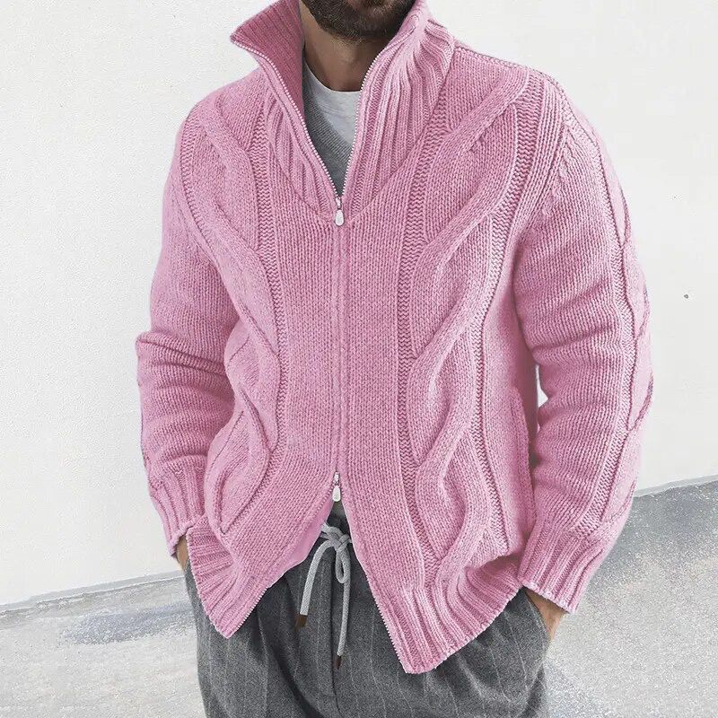 Rollkragen Cardigan heren – Stijlvolle gebreide trui voor casual en formele gelegenheden
