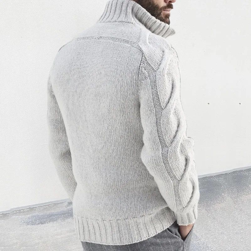 Rollkragen Cardigan heren – Stijlvolle gebreide trui voor casual en formele gelegenheden