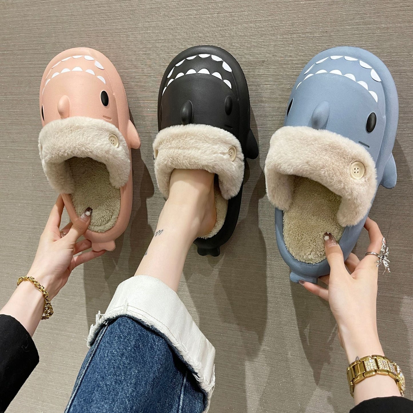 Dames Haifischpantoffels – Comfortabele en trendy pantoffels voor thuis