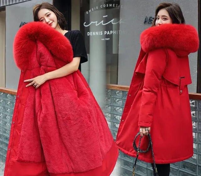 Lange Dames Mantel met Kapuze – Warme en Stijlvolle Winterjas voor Dames