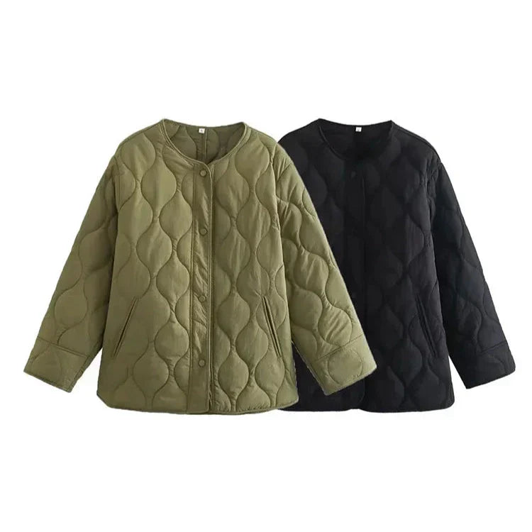 Steppjacke Dames – Warme gewatteerde jas met capuchon voor herfst en winter