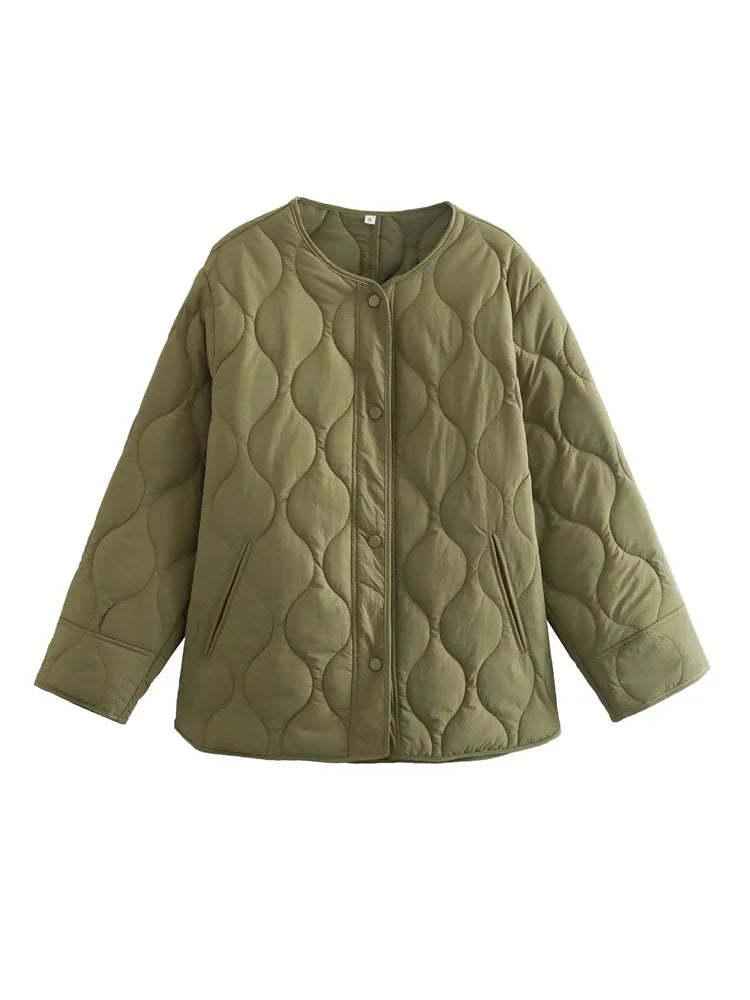 Steppjacke Dames – Warme gewatteerde jas met capuchon voor herfst en winter
