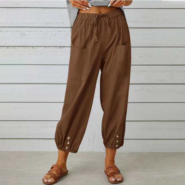 Comfortabele Casual Broek Dames – Lichte, Ademend en Stijlvolle Broek voor Vrije Tijd