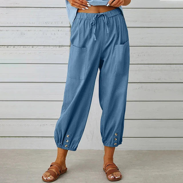 Comfortabele Casual Broek Dames – Lichte, Ademend en Stijlvolle Broek voor Vrije Tijd