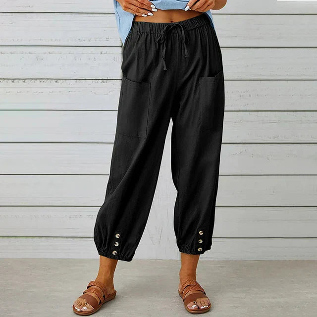 Comfortabele Casual Broek Dames – Lichte, Ademend en Stijlvolle Broek voor Vrije Tijd