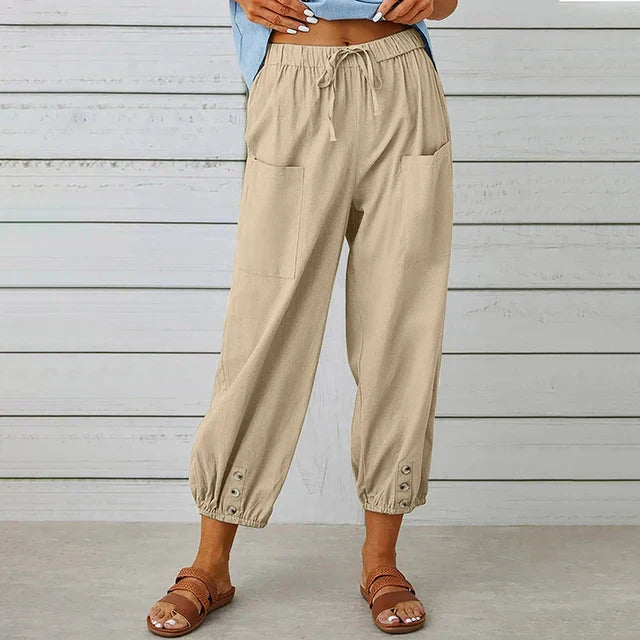 Comfortabele Casual Broek Dames – Lichte, Ademend en Stijlvolle Broek voor Vrije Tijd