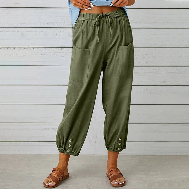 Comfortabele Casual Broek Dames – Lichte, Ademend en Stijlvolle Broek voor Vrije Tijd