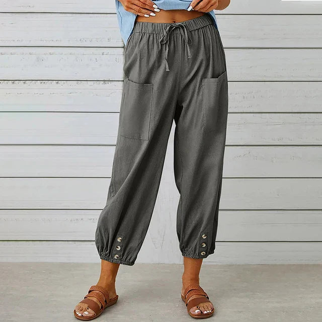 Comfortabele Casual Broek Dames – Lichte, Ademend en Stijlvolle Broek voor Vrije Tijd
