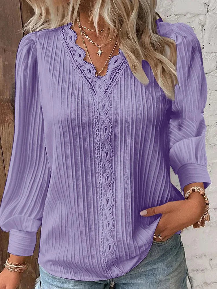 Blouse Dames – Modieuze Blouse met Korte Mouwen en Elegante Pasvorm