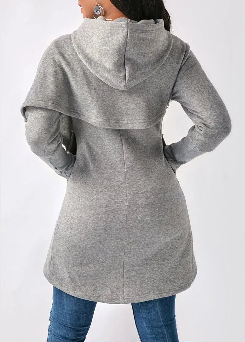 Asymmetrische Hoodie Dames – Trendy Zoom Hoodie voor Casual en Sportieve Stijl