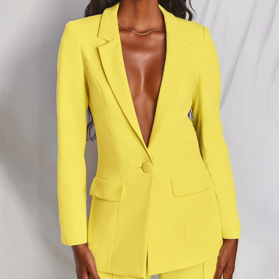 Blazer en Broekset Dames – Elegante Set voor Feestelijke en Zakelijke Gelegenheden