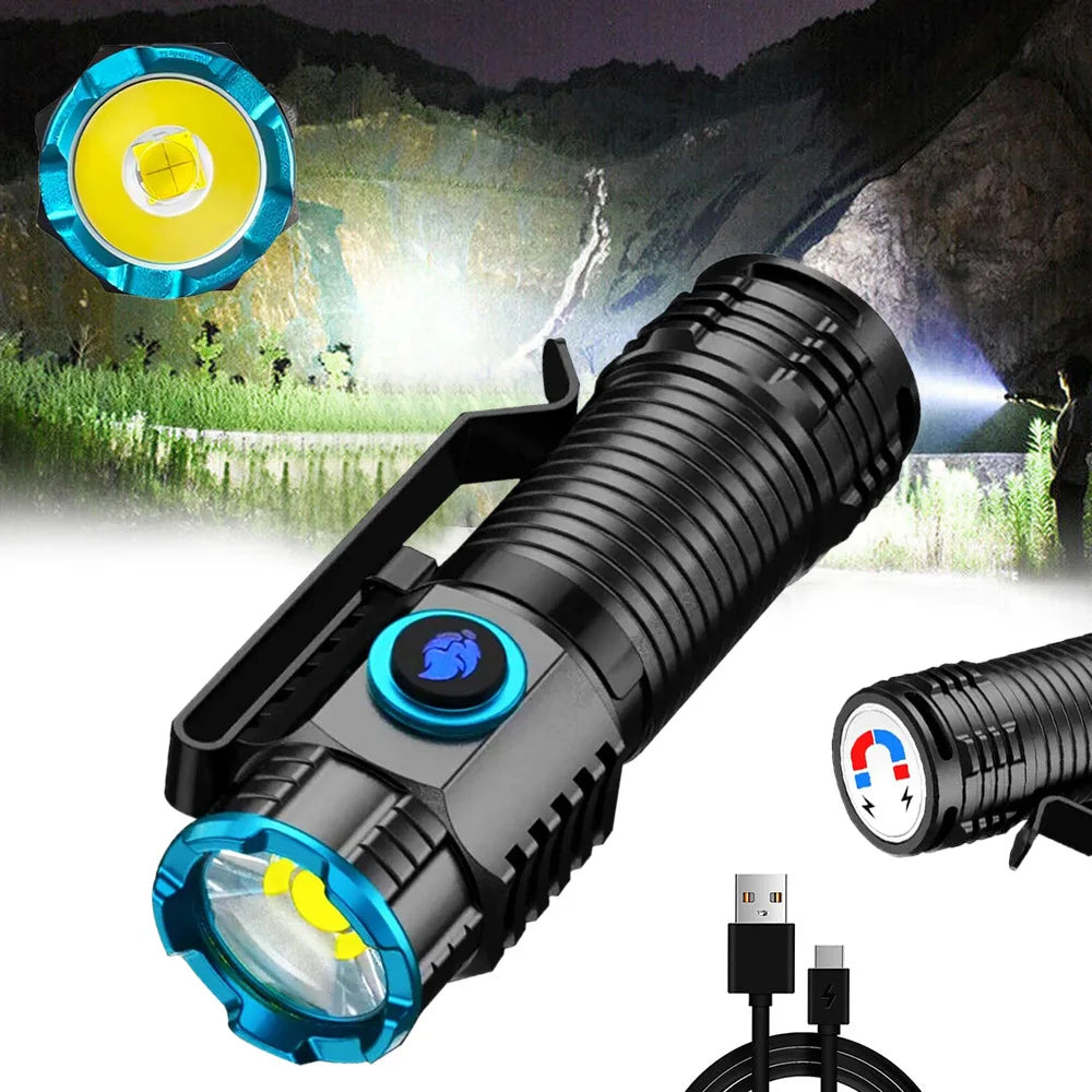 Zaklamp Oplaadbaar LED Toorts Compact