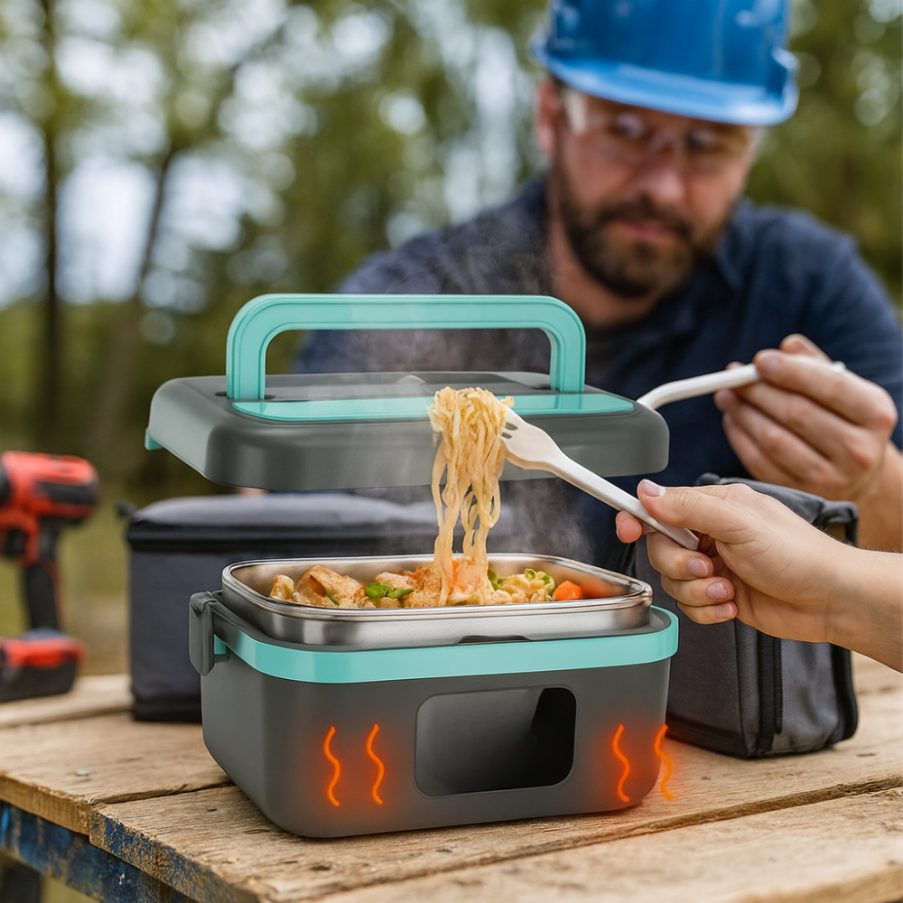 Zelfverwarmende Lunchbox Draagbaar Roestvrij Staal