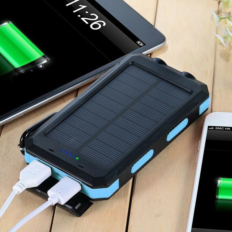Zonne-energie Powerbank Waterdichte USB Oplader Zaklamp