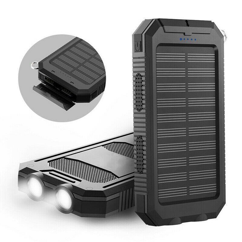 Zonne-energie Powerbank Waterdichte USB Oplader Zaklamp