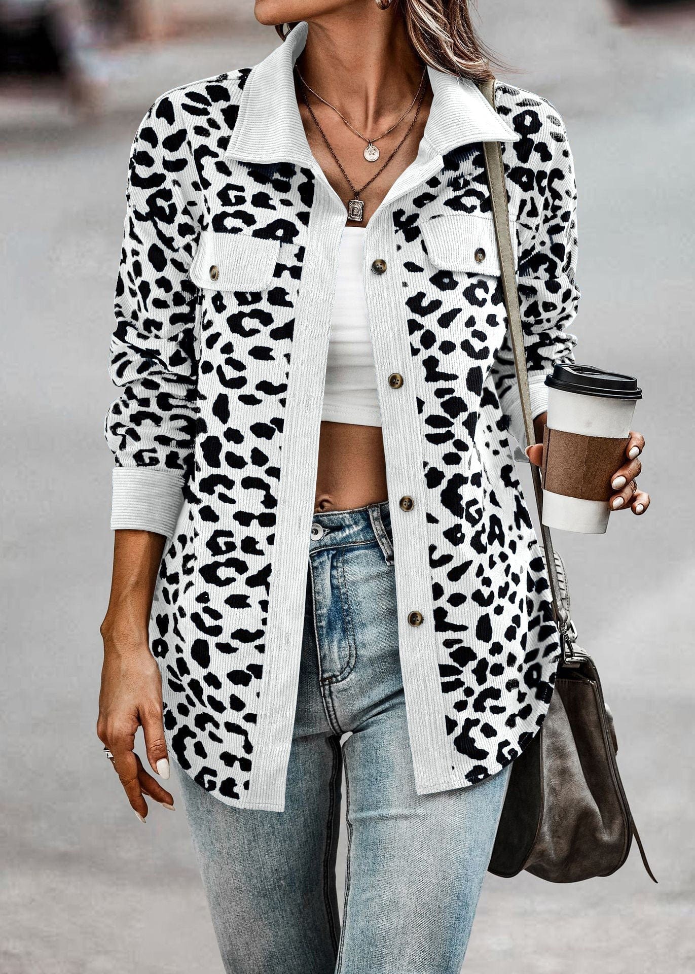 Dames Leopardenjacke – Trendy Damesjas met Luipaardprint voor Casual en Feest