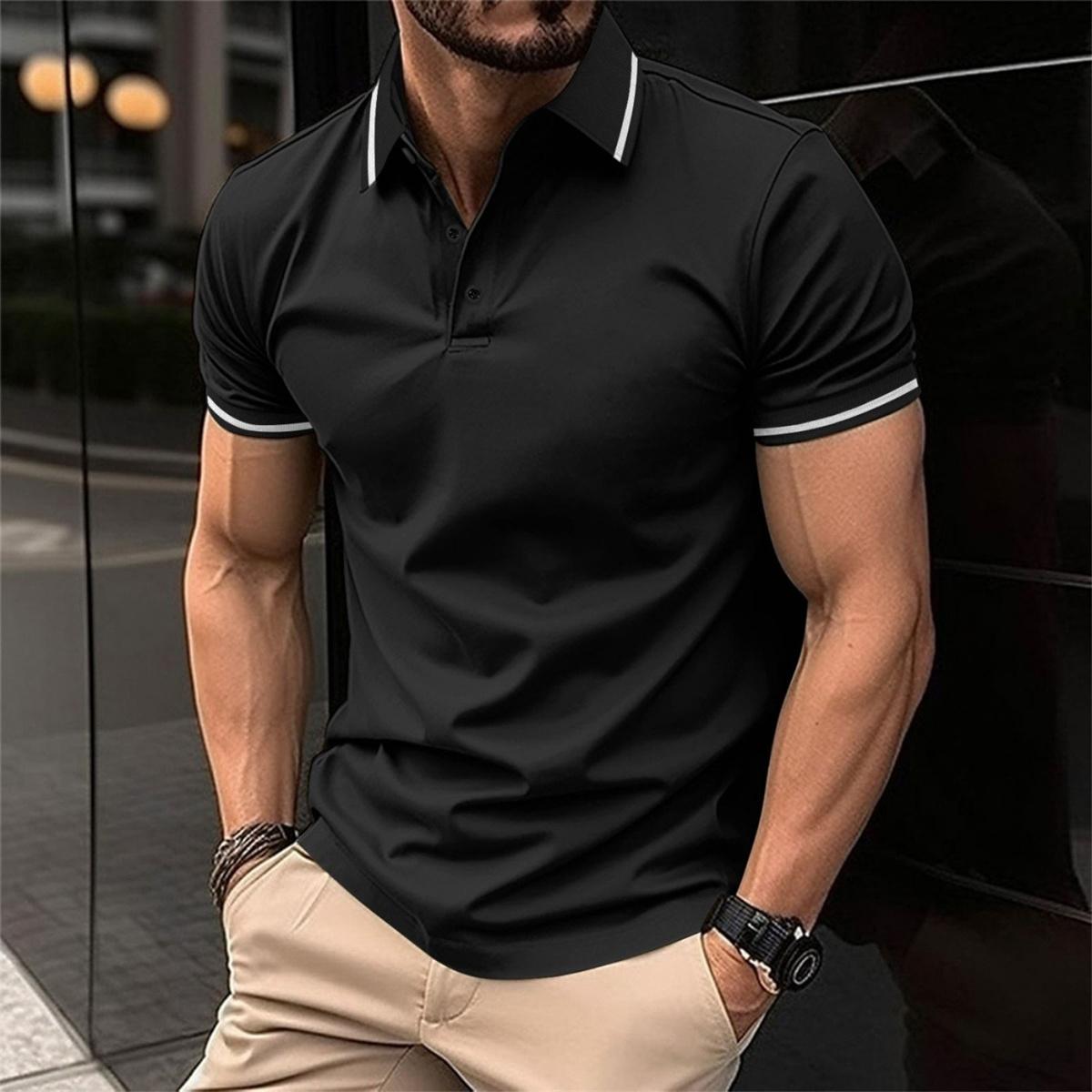 Korte Mouw Polo Hemd Heren – Stijlvol Poloshirt Katoen voor Casual en Sportief Gebruik
