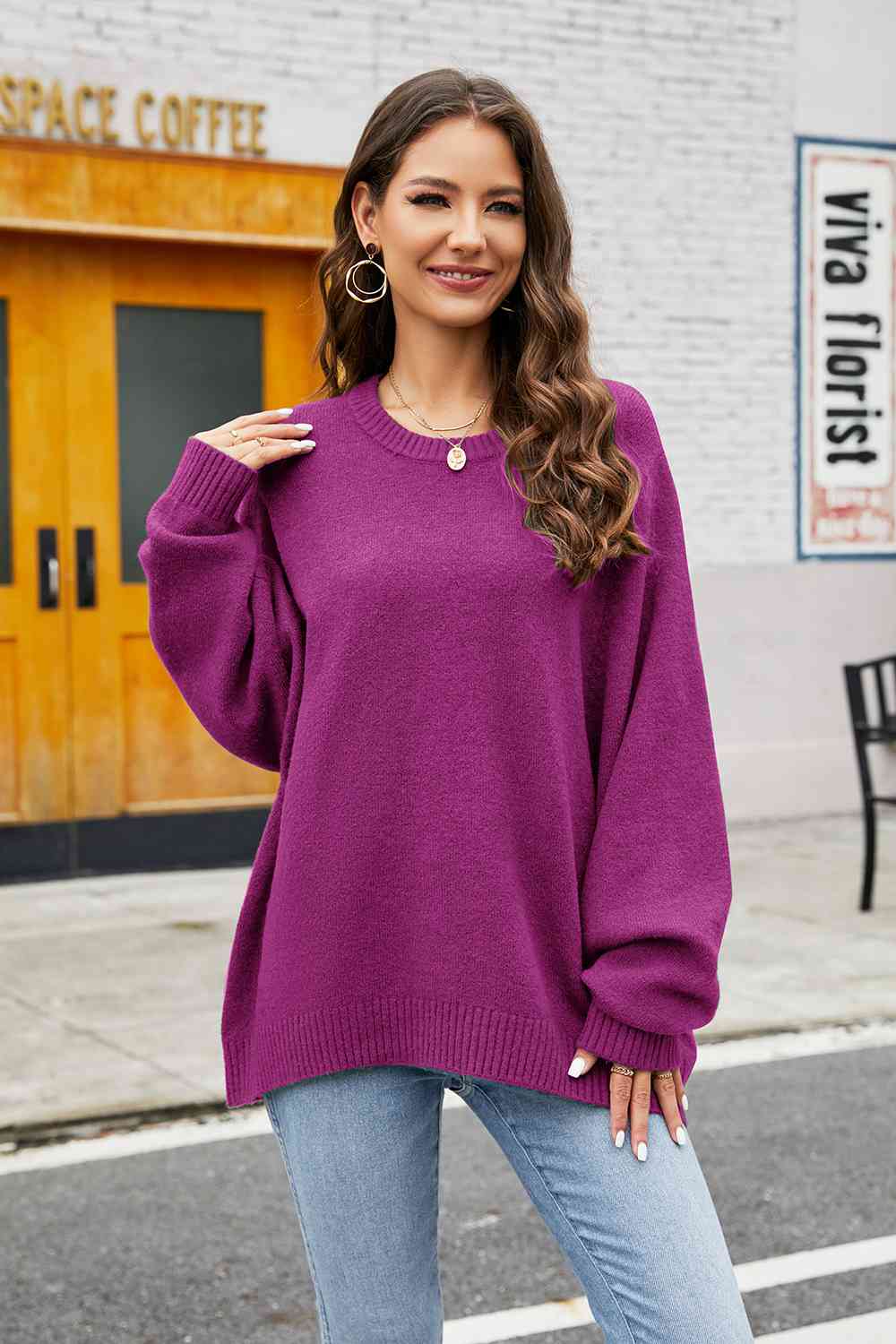 Ronde hals trui dames – Klassieke gebreide trui voor casual en elegante looks
