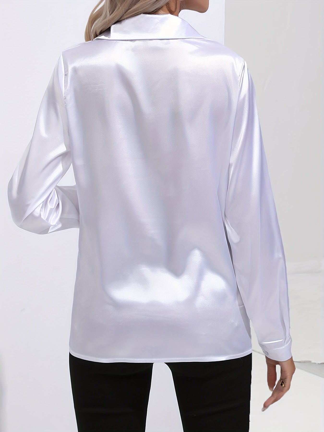 Lange mouwen blouse dames – Elegante blouse met comfortabele pasvorm en stijlvol design