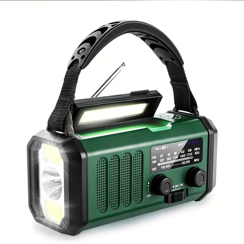 Zonne-energie Noodradio Powerbank Radio LED Lamp Buiten