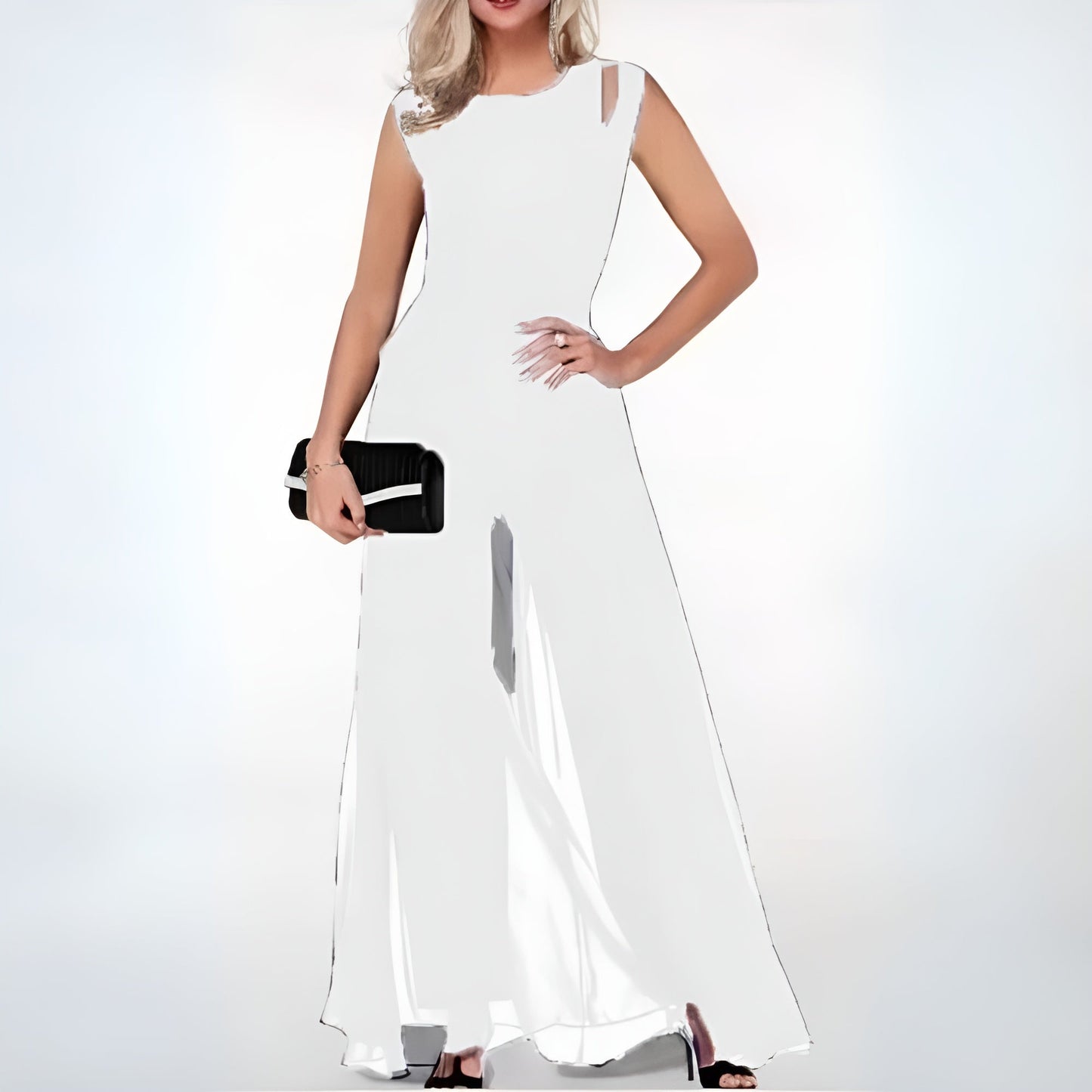 Mouwloze Jumpsuit Dames – Elegante jumpsuit zonder mouwen voor zomerfeest