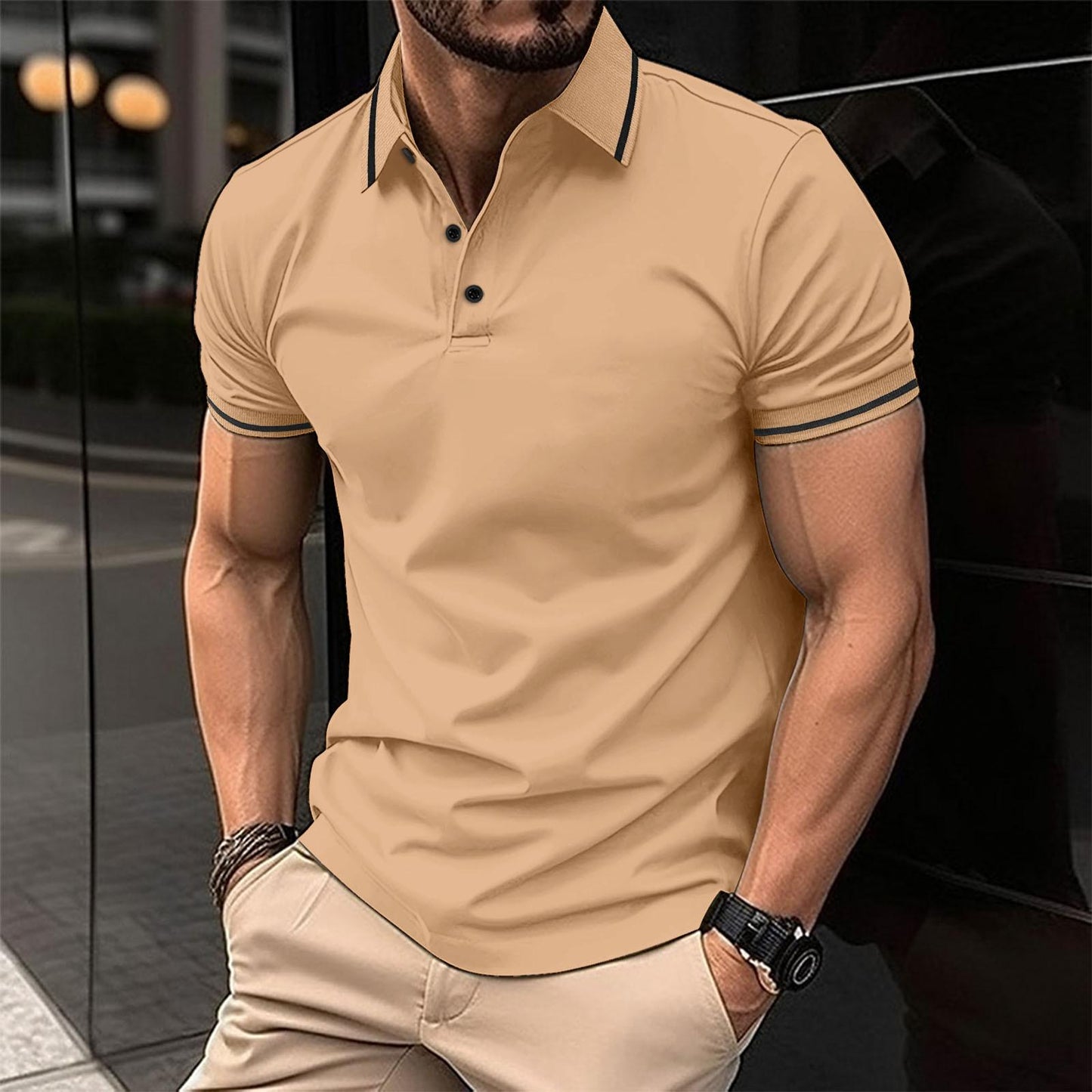 Korte Mouw Polo Hemd Heren – Stijlvol Poloshirt Katoen voor Casual en Sportief Gebruik
