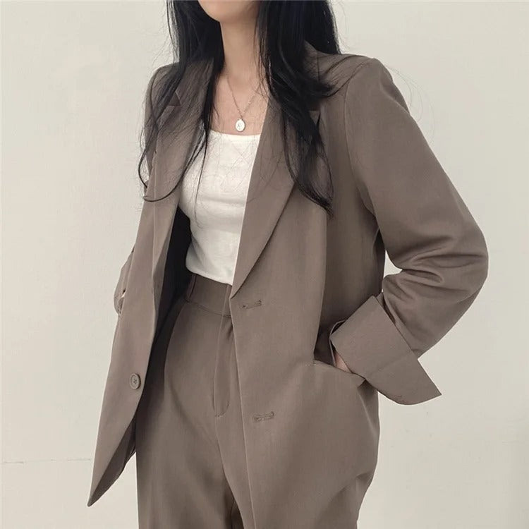 Blazer Dames – Elegante Rechte Broek voor Kantoor en Feestelijke Gelegenheden