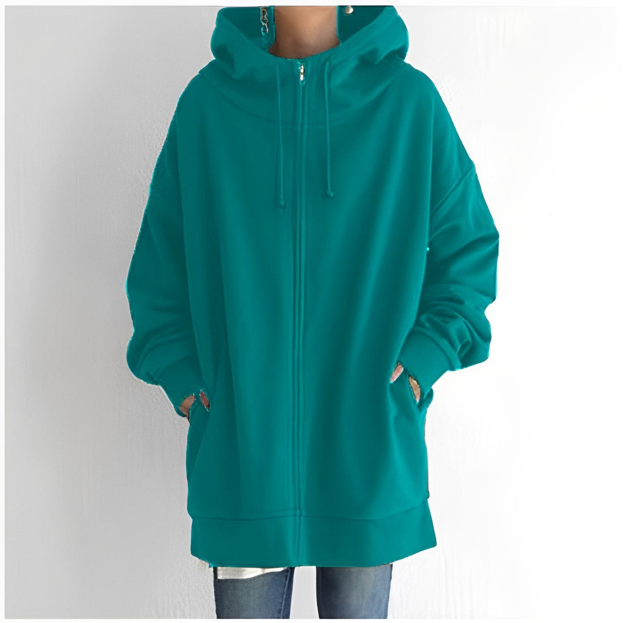 Kapuzenjacke Dames – Lange en comfortabele hoodie voor casual stijl