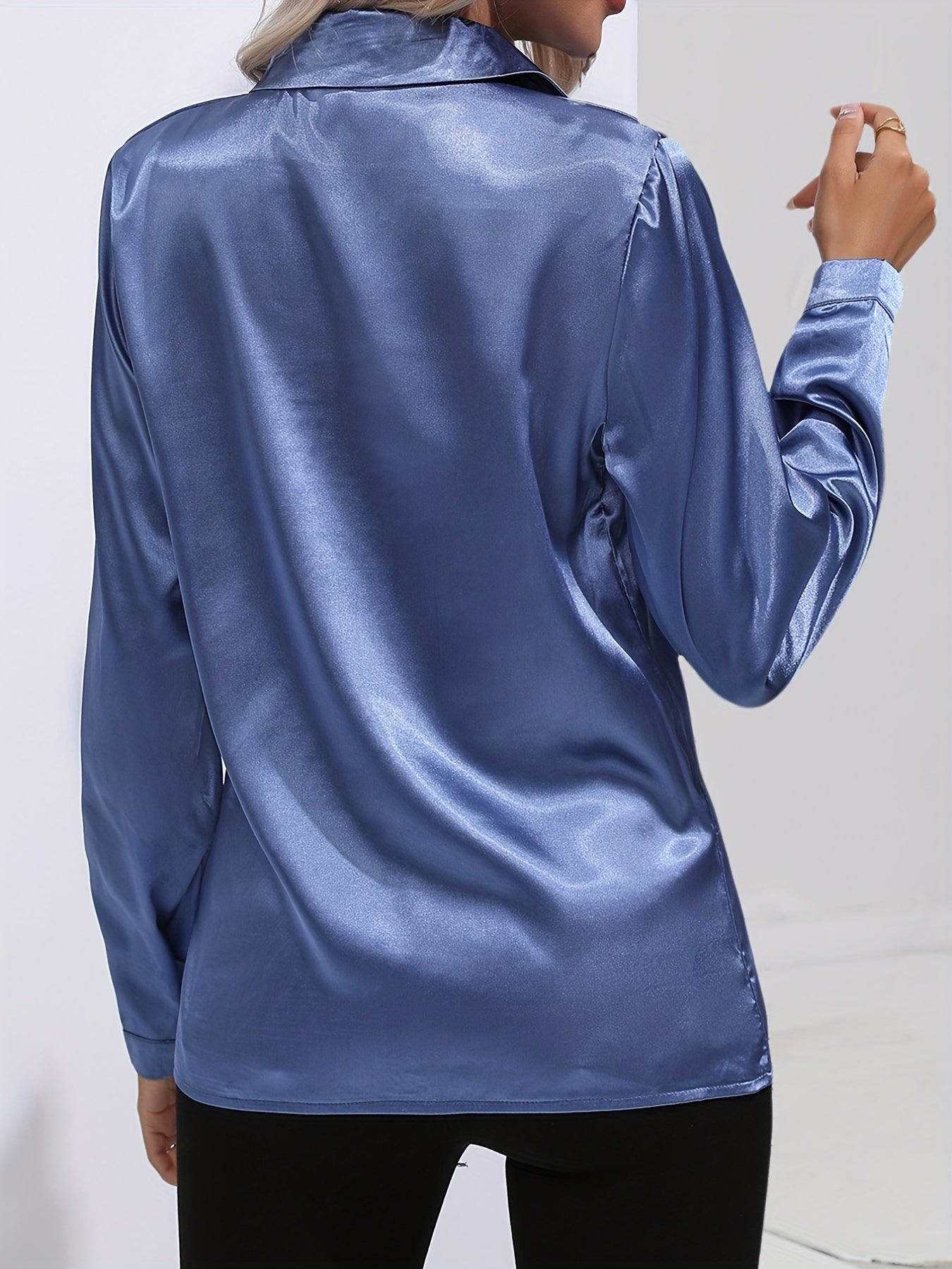 Lange mouwen blouse dames – Elegante blouse met comfortabele pasvorm en stijlvol design