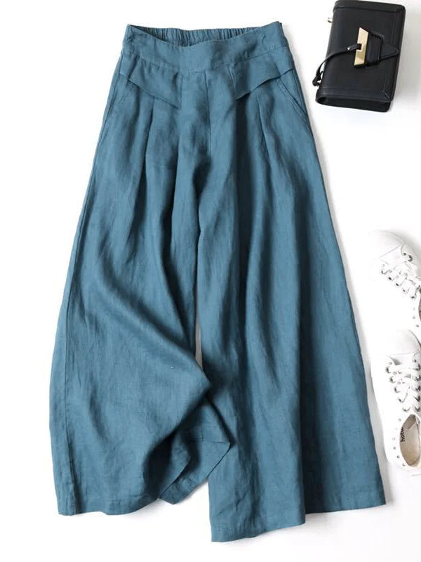 Hoge taille broek dames – Wijde pijpen trendy en comfortabel voor elke gelegenheid