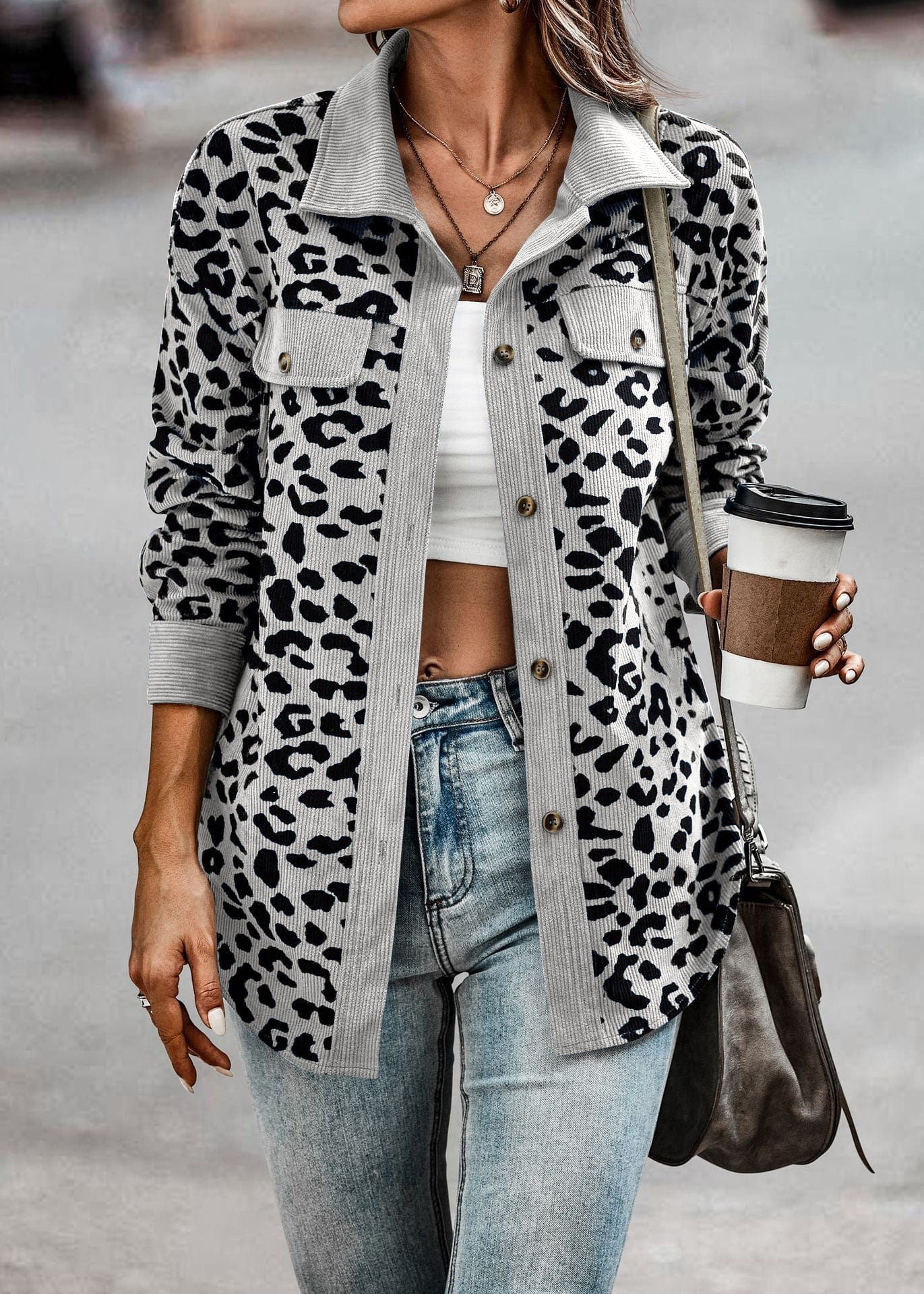 Dames Leopardenjacke – Trendy Damesjas met Luipaardprint voor Casual en Feest