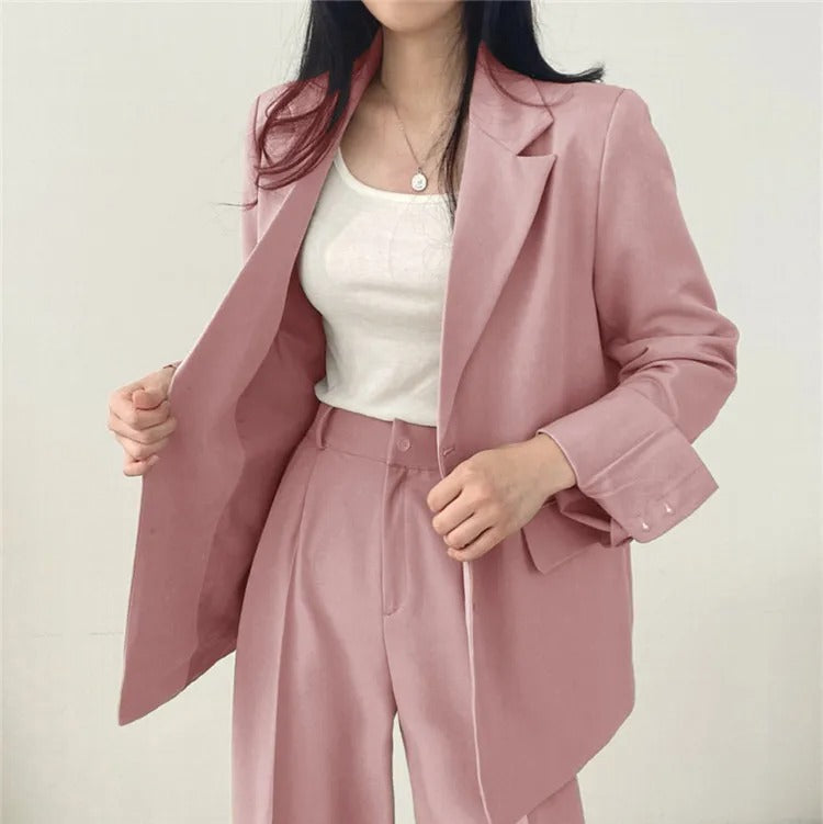 Blazer Dames – Elegante Rechte Broek voor Kantoor en Feestelijke Gelegenheden